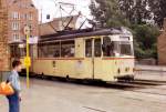 Straenbahn Rostock. Bei einem Besuch aufgenommen 1989.
