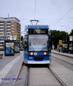 Front eines 6 NGTWDE aus Rostock.
Juli 2002 - wiedergefunden beim Stbern 
in meinem   Archiv  