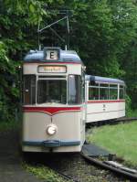 Am  Platz der Jugend  wartet der Gothagelenktriebwagen nach einer Sonderfahrt auf seine Rckfahrt ins depot 12.