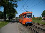 Der neue Arbeitstriebwagen der Bauart TATRA in Rostock-Reutershagen.
04.06.2010