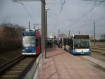 Nicht ffentlich ist das Betriebsgelnde der RSAG in der Hamburger Str, dafr aber (logischerweise) die Haltestelle zum Umstieg von Bahn in Bus, die sich AUF dem Betriebsgelnde befindet und extra fr