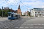 Rostock RSAG SL 6 (Dwag/DWA-6NGTWDE 686) Steintor am 19. Juli 2013.