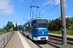 Rostock RSAG SL 1 (T6A2M 711) Toitenwinkel, Hafenallee (Endstelle, Ankunftshaltestelle) am 16.