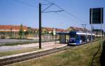 Rostock RSAG SL 5 (Düwag/DWA-6NGTWDE 670) Südblick am 29. Mai 2005.