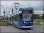 Moderne Straenbahn in Rostock am 25.06.2013