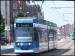 Moderne Straenbahn in Rostock am 08.07.2013