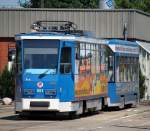 Rostock sagt tschss dies werden die letzten Aufnahmen von Tatra T6+NF-Beiwagen in Rostock demmnchst ist eine groe Abschiedsfeier geplant die Beiwagen gehen dann nach Kassel.04.07.2014 