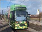 Moderne Straenbahn in Rostock am 12.02.2014