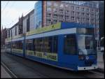 Moderne Straenbahn in Rostock am 12.02.2014