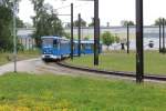 Rostock RSAG SL 1 (T6A2M 810 + NBW4DE 858) Lütten Klein, Rügener Strasse am 19. Juli 2013.