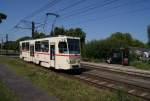 Am 22.08.2015 war das Straenbahnmuseum in Rostock geffnet, weshalb auch Pendelfahrten mit historischen Fahrzeugen angeboten wurden. Hier verlsst T6A2 704 die Haltestelle Kunsthalle auf dem Weg zum Betriebshof.