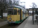 Berlin: Straenbahnlinie 88 nach Alt-Rdersdorf am S-Bahnhof Friedrichshagen.
