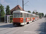 Schwerin NVS SL 2 (Tatra B3D 359) Lankow Siedlung am 12. Juli 1994. - Scan eines Farbnegativs. Film: Scotch 200. Kamera: Minolta XG-1. 