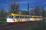 Das Schweriner Gespann 151 und 251 in der Gartenstadt, 07.05.2001.