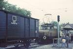 SSB Stuttgart_Filderbahn__SSB-Ellok Nr.1 von 1922 als  Rangierlok  im Einsatz im Bf S-Möhringen.__26-05-1973