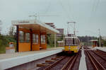 1983 waren sowohl Stadtbahnen (DT 8.3) als auch Straßenbahnen (GT4) auf der Stuttgarter Straßenbahnlinie 3 unterwegs (zuvor Filderbahn).