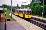 Stuttgarter Stra�enbahnsonderzug (TW 851 und BW 1390) bei der M�hringer Station Parksiedlung (Datum leider unbekannt)