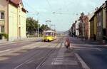 Stuttgart SSB SL 13 (Maschinenfabrik Esslingen-GT4 (Typ 31.2) 413, Bj 1961) Hedelfingen, Hedelfinger Straße am 8.