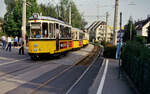 Sonderfahrt auf der Linie 6 der SSB nach Echterdingen, vorn TW 802 (Typ T2).