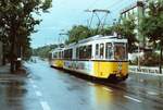 Als die Stuttgarter Linie 15 auf ihrem Weg  in Sillenbuch noch auf der Straße unterwegs war, und Wagen der Baureihe GT4 eingesetzt wurden, war die Welt noch in Ordnung. 
Datum unbekannt 