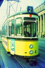 SSB Stuttgart__Am 1.10.78 tauchte die 1972 eingestellte Linie 2 auf der Streckenführung der bisherigen Linie 21 wieder auf.