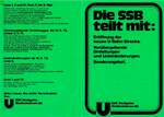 SSB Stuttgart__Gleis- und Tunnelbau__Viele vorübergehende und bleibende Änderungen brachte der jeweilige Baufortschritt im Untergrund mit sich. So auch die hier avisierte Teil-Einstellung der Linie 8 auf dem Abschnitt Schreiberstr.-Werfmershalde-Ostendplatz, sowie etwas später die nicht avisierte komplette Einstellung der Linie 2.__05-1972