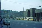 SSB Stuttgart__Gleis- und Tunnelbau__Während am Charlottenplatz bereits im Mai 1966 der erste Streckenabschnitt der U-Straßenbahn eingeweiht worden war, waren 1970 am Hbf noch keine