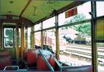 SSB Stuttgart__Endstation. Bf S-M�hringen, Schrottgleise. Blick aus 1300er-Bw auf A-Lok 2024 [1946; ME] und Vollspur-G-Lok [Trelenberg Breslau; 1922] mit Kesselwagen.__06-08-1973