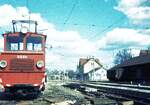 SSB Stuttgart__Endstation. Bf S-M�hringen, Schrottgleise.  A-Lok 2024 [1946; ME] steht ganz vorne.__07-04-1973