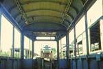 SSB Stuttgart__Endstation. Bf S-M�hringen, Schrottgleise. Blick durch einem ausgebeinten Tw, offenbar auch aus der 600er-Reihe > ATw 2545 ex 616 ?__1970