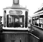SB Stuttgart__Endstation. Bf S-M�hringen, Schrottgleise. Blick in den fensterlosen Tw 2002 (ex 610 von 1929), rechts davon die Nr.1 vom GT6 zu erkennen, und ein GS-Tw. Tw 2002/610 wurde dann gerade noch vorm Schneidbrenner gerettet und geh�rt als Tw 610 zum Museumsbestand.__1968