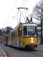 Eine 15er steht an der Payerstrasse zur Abfahrt bereit (04.12.2007)