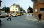 Stuttgart SSB SL 3 (Bw + GT4) Vaihingen, Emilienstrasse / Herrenberger Strasse im Juli 1979.