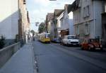 Stuttgart SSB SL 4 (GT4 745) Obertrkheim, Augsburger Strasse im Juli 1979.