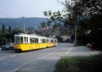 Stuttgart SSB SL 9 (GT4 650 + GT4 470) Botnanger Strasse im Juli 1979.
