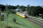 Stuttgart SSB SL 14 (GT4 469) unweit der Haltestelle  Mineralbder  im Juli 1979.