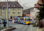 Ende der 1980er Jahre fährt der Solo-GT4 422 in die Schleife an der Oberen Ziegelei ein