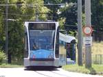 Siemens Combino NF6 Nr.41  Albrecht Berblinger  der Stadtwerke Ulm in Ulm am 19.06.2018