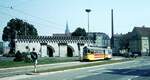 Ulm 08-09-1973_Linie 1 am Ehinger Tor mit Tw 3 (GRW4 ME 1958)+Bw R 1300 ex SSB