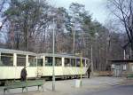 Berlin-Rahnsdorf: Woltersdorfer Straßenbahn Tw 7 (Waggonfabrik Uerdingen/AEG Bj 1943) S-Bf Rahnsdorf am 27.