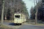 Berlin-Rahnsdorf: Der Tw 14 der Woltersdorfer Straßenbahn erreicht am 27.