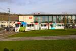 WVV Straßenbahn Würzburg LHB GT-E Wagen 207 am 27.12.23 in Würzburg Hbf