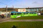 WVV Straßenbahn Würzburg LHB GT-E Wagen 205 am 27.12.23 in Würzburg Hbf