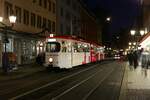 WVV Straßenbahn Würzburg Düwag GTW D8 Wagen 243 am 27.12.23 in Würzburg