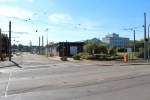 Eingang zum Straenbahndepot der SVZ an der Schlachthofstrae in Zwickau.30.09.2012