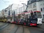 KT4Dmod - Tw 929+939 auf Linie 1 am Georgenplatz/Poetenweg.