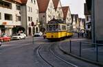Nur noch Wenige wissen, dass es im Zentrum von Echterdingen eine lange Straßenbahnschleife gab.