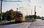 Der ATW 2003 der Stuttgarter Straßenbahnen war sonst zusammen mit dem ATW 2002 eingesetzt, hier ist er aber allein.