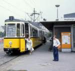 Stuttgart SSB SL 1 (GT4 544) Bad Cannstatt, Augsburger Platz im Juli 1979.