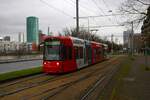 VGF Straßenbahn Frankfurt am Main Bombardier Flexity Classic S-Wagen 246 am 21.12.24 als Linie 20